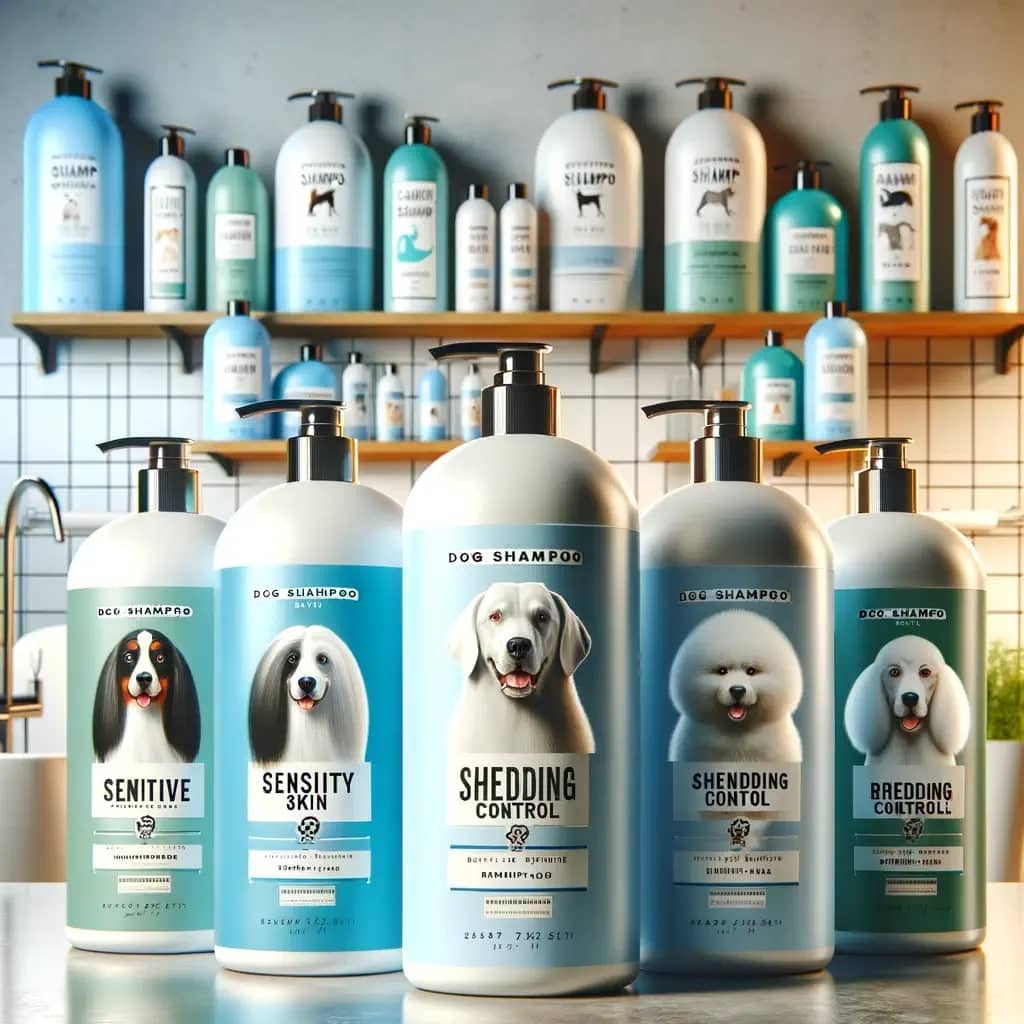 high-quality dog shampoos showcasing a variety of formulations tailored to different needs